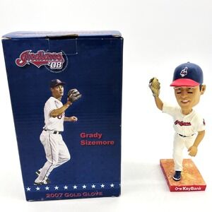 Cleveland Indians Grady Sizemore Bobblehead White 2007 Gold Glove 2008 SGA NOB